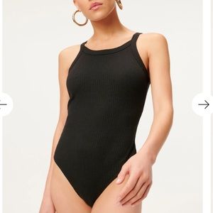 NWOT GOOD AMERICAN ESSENTIAL RIB TANK BODYSUIT Size 4
